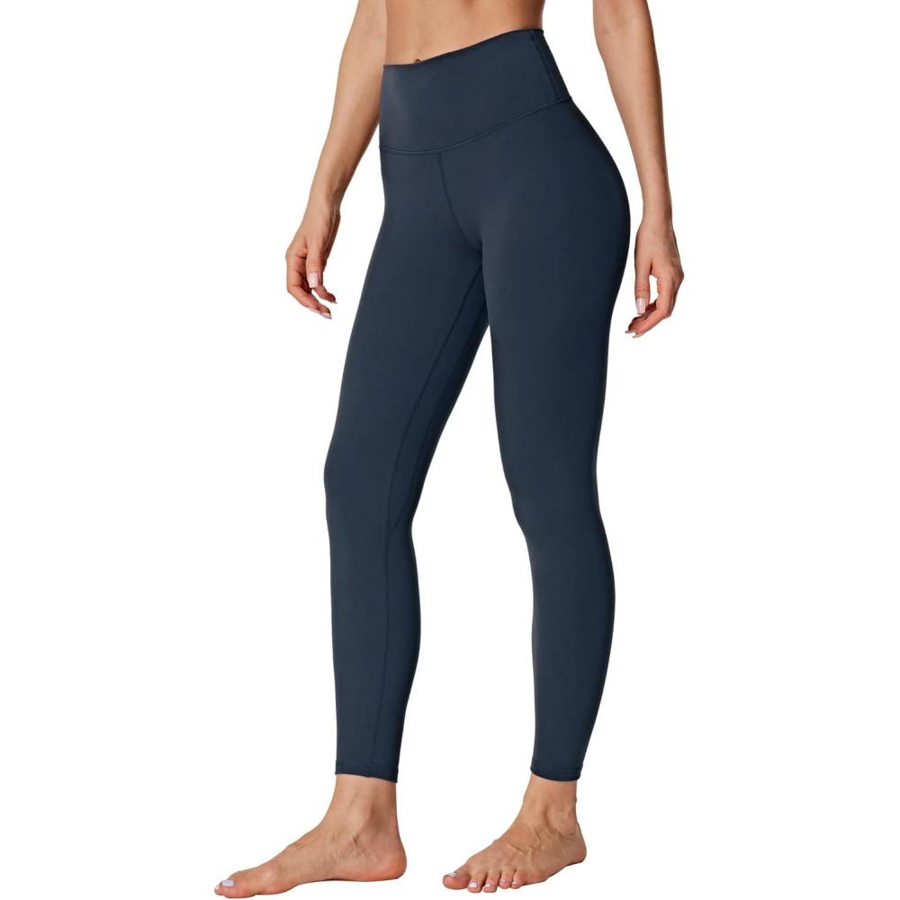 imageEwedoos Compression Leggings for Women Tummy Control Workout Leggings Buttery Soft Leggings High Waisted Yoga PantsBlue