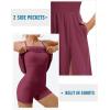 Athletic Dress with Built in Shorts & Bra Adjustable Straps Workout Dress for Tennis Golf Midi Dresses for Women(Maroon)