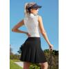 Ewedoos 20”Skort Golf Skirts for Women with Zip-Pocket Knee Length Skorts for Woman Casual Athletic Pleated Tennis Skirt(Black)
