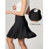 Ewedoos 20”Skort Golf Skirts for Women with Zip-Pocket Knee Length Skorts for Woman Casual Athletic Pleated Tennis Skirt(Black)