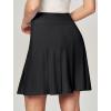 Ewedoos 20”Skort Golf Skirts for Women with Zip-Pocket Knee Length Skorts for Woman Casual Athletic Pleated Tennis Skirt(Black)