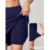 Ewedoos 20”Skort Golf Skirts for Women with Zip-Pocket Knee Length Skorts for Woman Casual Athletic Pleated Tennis Skirt(New Blue)