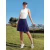 Ewedoos 20”Skort Golf Skirts for Women with Zip-Pocket Knee Length Skorts for Woman Casual Athletic Pleated Tennis Skirt(New Blue)