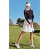 Ewedoos 20”Skort Golf Skirts for Women with Zip-Pocket Knee Length Skorts for Woman Casual Athletic Pleated Tennis Skirt(New White)