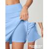 Ewedoos 20”Skort Golf Skirts for Women with Zip-Pocket Knee Length Skorts for Woman Casual Athletic Pleated Tennis Skirt(Sky Blue)