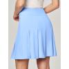 Ewedoos 20”Skort Golf Skirts for Women with Zip-Pocket Knee Length Skorts for Woman Casual Athletic Pleated Tennis Skirt(Sky Blue)