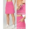 Ewedoos 20″ Knee Length Skorts Skirts for Women with Pockets Golf Tennis Skirt High Waisted Athletic Skorts Casual Summer(Pink)