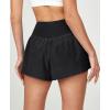 Ewedoos Athletic Shorts for Women Flowy Running Shorts for Women High Waisted Butterfly Preppy Clothes Skorts for Woman(Black)