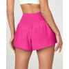 Ewedoos Athletic Shorts for Women Flowy Running Shorts for Women High Waisted Butterfly Preppy Clothes Skorts for Woman(Hot Pink)