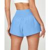 Ewedoos Athletic Shorts for Women Flowy Running Shorts for Women High Waisted Butterfly Preppy Clothes Skorts for Woman(Light Blue)