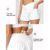 Ewedoos Athletic Shorts for Women Flowy Running Shorts for Women High Waisted Butterfly Preppy Clothes Skorts for Woman(White)