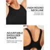 Ewedoos Athletic Swimsuit for Women Adjustable Strap One Piece Swimsuit Racerback Bathing Suit for Women Tummy Control(Black)