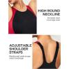 Ewedoos Athletic Swimsuit for Women Adjustable Strap One Piece Swimsuit Racerback Bathing Suit for Women Tummy Control(Black Red)