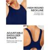 Ewedoos Athletic Swimsuit for Women Adjustable Strap One Piece Swimsuit Racerback Bathing Suit for Women Tummy Control(Navy)