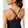 Ewedoos Athletic Tennis Dress for Women with Shorts Underneath Easy Peezy U Neck Adjustable Straps Active Workout Dress(Black-easy Peezy)
