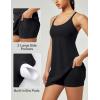 Ewedoos Athletic Tennis Dress for Women with Shorts Underneath Easy Peezy U Neck Adjustable Straps Active Workout Dress(Black-easy Peezy)