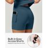 Ewedoos Athletic Tennis Dress for Women with Shorts Underneath Easy Peezy U Neck Adjustable Straps Active Workout Dress(Indigo-easy Peezy)