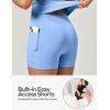 Ewedoos Athletic Tennis Dress for Women with Shorts Underneath Easy Peezy U Neck Adjustable Straps Active Workout Dress(Light Blue-easy Peezy)
