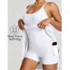 Ewedoos Athletic Tennis Dress for Women with Shorts Underneath Easy Peezy U Neck Adjustable Straps Active Workout Dress(White-easy Peezy)