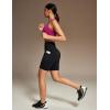 Ewedoos Biker Shorts Women Tummy Control Workout Shorts with 3 Pockets High Waisted Compression Gym Running Yoga Shorts Women(Black)