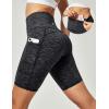 Ewedoos Biker Shorts Women Tummy Control Workout Shorts with 3 Pockets High Waisted Compression Gym Running Yoga Shorts Women(Charcoal)