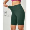Ewedoos Biker Shorts Women Tummy Control Workout Shorts with 3 Pockets High Waisted Compression Gym Running Yoga Shorts Women(Dark Green)