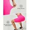 Ewedoos Biker Shorts Women Tummy Control Workout Shorts with 3 Pockets High Waisted Compression Gym Running Yoga Shorts Women(Hot Pink)