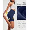 Ewedoos Biker Shorts Women Tummy Control Workout Shorts with 3 Pockets High Waisted Compression Gym Running Yoga Shorts Women(True Navy)