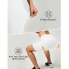 Ewedoos Biker Shorts Women Tummy Control Workout Shorts with 3 Pockets High Waisted Compression Gym Running Yoga Shorts Women(White)