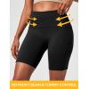 Ewedoos Biker Shorts Women Tummy Control with 4 Pockets No Front Seam Hiking Workout Spandex Shorts High Waisted UPF50+(Black)