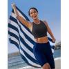 Ewedoos Bikini Tops for Women Quick Dry UPF 50+ Bathing Suit Tops for Women Adjustable Strap Padded Sports Bra Swim Top Only(Black)