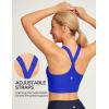 Ewedoos Bikini Tops for Women Quick Dry UPF 50+ Bathing Suit Tops for Women Adjustable Strap Padded Sports Bra Swim Top Only(Royal Blue)