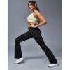Ewedoos Bootcut Yoga Pants with Pockets for Women Wide Leg Pants Woman High Waisted Stretchy Work Pants for Yoga Workout(Black)
