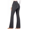 Ewedoos Bootcut Yoga Pants with Pockets for Women Wide Leg Pants Woman High Waisted Stretchy Work Pants for Yoga Workout(Charcoal)