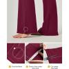 Ewedoos Bootcut Yoga Pants with Pockets for Women Wide Leg Pants Woman High Waisted Stretchy Work Pants for Yoga Workout(Maroon)