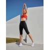 Ewedoos Capri Leggings for Women with Pockets Women’s Capris Knee Length High Waisted Yoga Pants Compression Workout Leggings(Black)