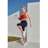Ewedoos Capri Leggings for Women with Pockets Women’s Capris Knee Length High Waisted Yoga Pants Compression Workout Leggings(Blue)
