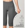 Ewedoos Capri Leggings for Women with Pockets Women’s Capris Knee Length High Waisted Yoga Pants Compression Workout Leggings(Gray)