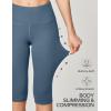 Ewedoos Capri Leggings for Women with Pockets Women’s Capris Knee Length High Waisted Yoga Pants Compression Workout Leggings(Indigo)