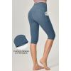 Ewedoos Capri Leggings for Women with Pockets Women’s Capris Knee Length High Waisted Yoga Pants Compression Workout Leggings(Indigo)