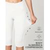 Ewedoos Capri Leggings for Women with Pockets Women’s Capris Knee Length High Waisted Yoga Pants Compression Workout Leggings(White)