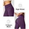 Ewedoos Compression Leggings for Women Tummy Control Workout Leggings Buttery Soft Leggings High Waisted Yoga Pants(Spacedye Mauve)