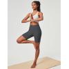 Ewedoos Compression Shorts for Women Spandex Biker Shorts Women Tummy Control with Pockets 6″ No Front Seam Yoga Gym Workout(Graphite Grey)