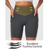 Ewedoos Compression Shorts for Women Spandex Biker Shorts Women Tummy Control with Pockets 6″ No Front Seam Yoga Gym Workout(Graphite Grey)