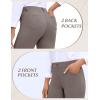 Ewedoos Dress Pants Women Stretchy Work Pants for Women with Pockets Dress Pants Tummy Control Office Casual 31″/ 29″(Coffee)