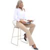 Ewedoos Dress Pants Women Stretchy Work Pants for Women with Pockets Dress Pants Tummy Control Office Casual 31″/ 29″(Khaki)