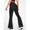 Ewedoos Flare Bell Bottom Jeans for Women Jeggings Tummy Control High Waisted Stretchy Crossover Pull On Jeans(Black)