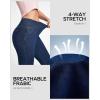 Ewedoos Flare Bell Bottom Jeans for Women Jeggings Tummy Control High Waisted Stretchy Crossover Pull On Jeans(Dark Blue)