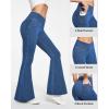 Ewedoos Flare Bell Bottom Jeans for Women Jeggings Tummy Control High Waisted Stretchy Crossover Pull On Jeans(Light Blue)