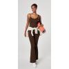 Ewedoos Flare Jumpsuits for Women with Pockets Adjustable Strap Sculpting Bodycon Jumpsuit Unitard Tummy Control Body Suit(Brown)